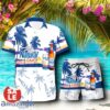 Tropical Beach Palm Tree Natural Light Beer Hawaiian Shirt & Short