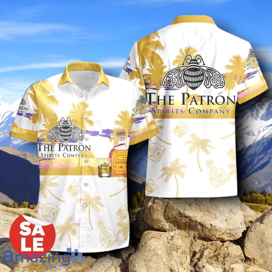 Tropical Beach Palm Tree Patron Tequila Hawaiian Shirt & Short image Tropical Beach Palm Tree Patron Tequila Hawaiian Shirt & Short Product Photo 2
