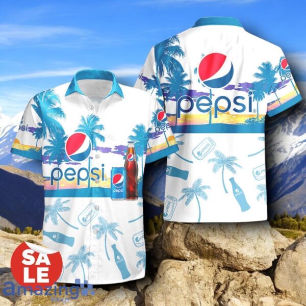 Tropical Beach Palm Tree Pepsi Hawaiian Shirt & Short Product Photo 2
