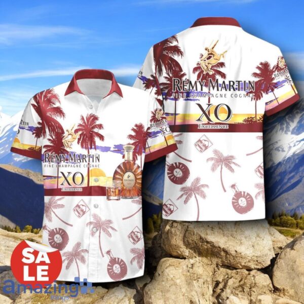 Tropical Beach Palm Tree Remy Martin Hawaiian Shirt & Short Product Photo 2