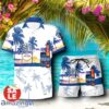Tropical Beach Palm Tree Samuel Adams Hawaiian Shirt & Short