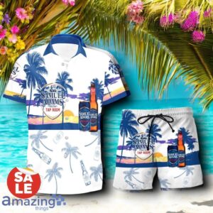 Tropical Beach Palm Tree Samuel Adams Hawaiian Shirt & Short Product Photo 1