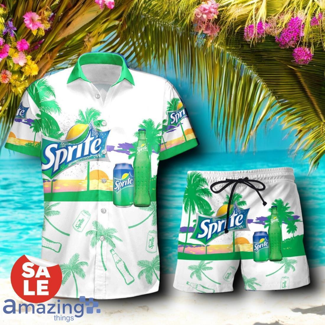 Tropical Beach Palm Tree Sprite Life Hawaiian Shirt & Short image Tropical Beach Palm Tree Sprite Life Hawaiian Shirt & Short Product Photo 1