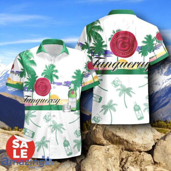 Tropical Beach Palm Tree Tanqueray Hawaiian Shirt & Short Product Photo 2