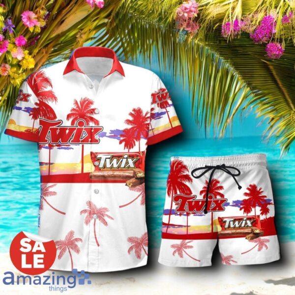 Tropical Beach Palm Tree Twix Hawaiian Shirt & Short Product Photo 1