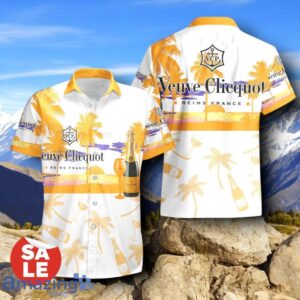 Tropical Beach Palm Tree Veuve Clicquot Champagne Hawaiian Shirt & Short Product Photo 2