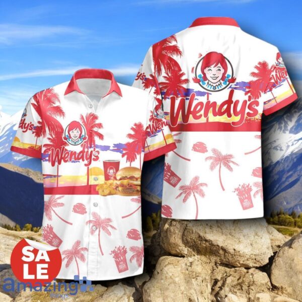 Tropical Beach Palm Tree Wendy's Hawaiian Shirt & Short Product Photo 2