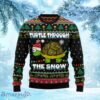 Turtle Through The Snow Ugly Christmas Sweater Gift Knitting Sweater