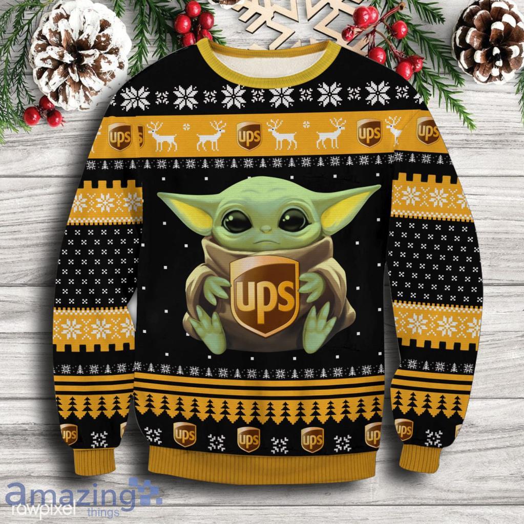 Ups Baby Yoda Christmas Ugly Sweater Gift For Men And Women image Ups Baby Yoda Christmas Ugly Sweater Gift For Men And Women Product Photo 1