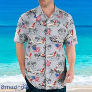 US Coast Guard Lockheed HC-130H Hercules (L-382) Independence Day Hawaiian Shirt Product Photo 4