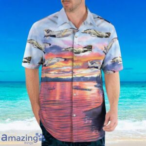 US Navy Historical Aircraft McDonnell Douglas F 4 Phantom II Hawaiian Shirt image US Navy Historical Aircraft McDonnell Douglas F-4 Phantom II Hawaiian Shirt Product Photo 4