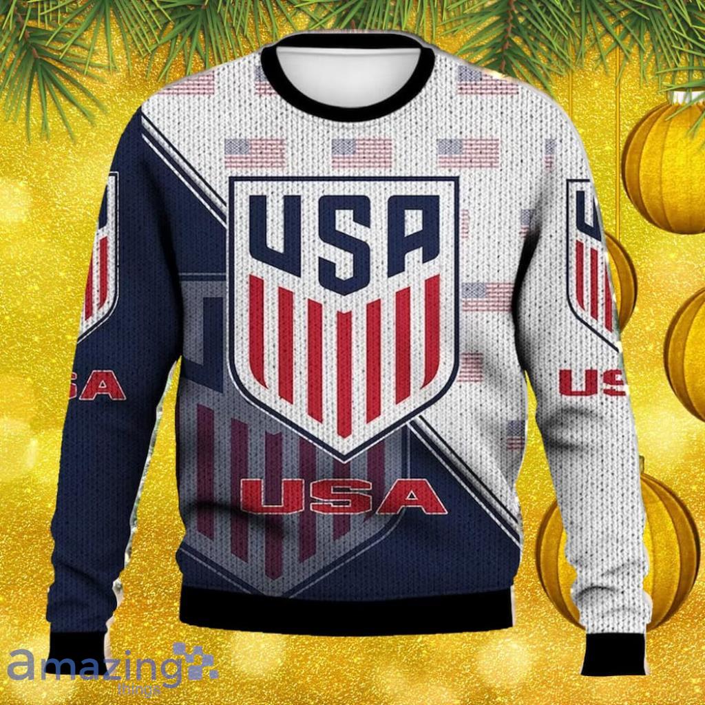 Us Soccer Team Christmas Ugly Sweater Gift For Men And Women image Us Soccer Team Christmas Ugly Sweater Gift For Men And Women Product Photo 1