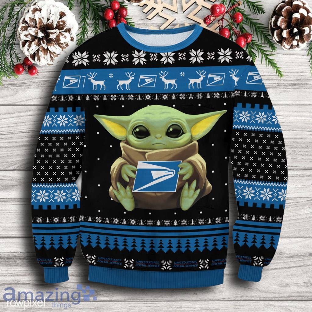 Usps Baby Yoda Christmas Ugly Sweater Gift For Men And Women image Usps Baby Yoda Christmas Ugly Sweater Gift For Men And Women Product Photo 1