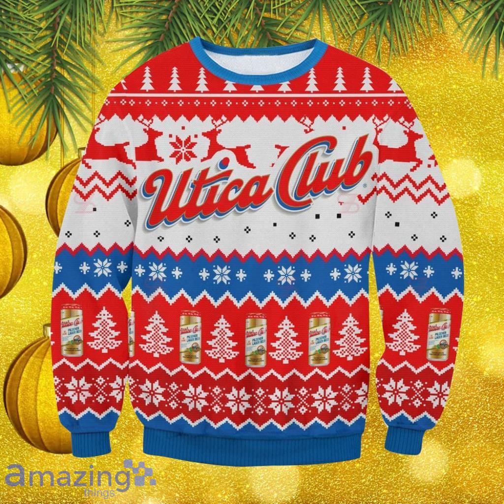 Utica Club Ugly Ugly Sweater Christmas Gift For Men And Women image Utica Club Ugly Ugly Sweater Christmas Gift For Men And Women Product Photo 1