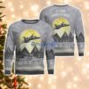 F-111A Aardvark Vietnam War F111A Aircraft Moonlight And Mountain Pattern Ugly Christmas Sweater Aircraft Lovers Christmas Gift