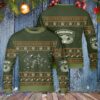 Veteran Airborne Deivision Parachute Green Veteran Christmas Ugly Sweater