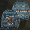 Veteran Us Submarine Veteran Eagle Christmas Pattern Blue Christmas Ugly Sweater
