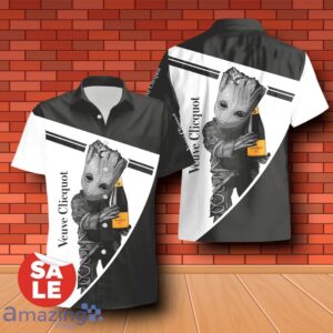 Veuve Clicquot Champagne Groot Hug Combo Hawaiian Shirt & Shorts 3D Design For Men Women Product Photo 2