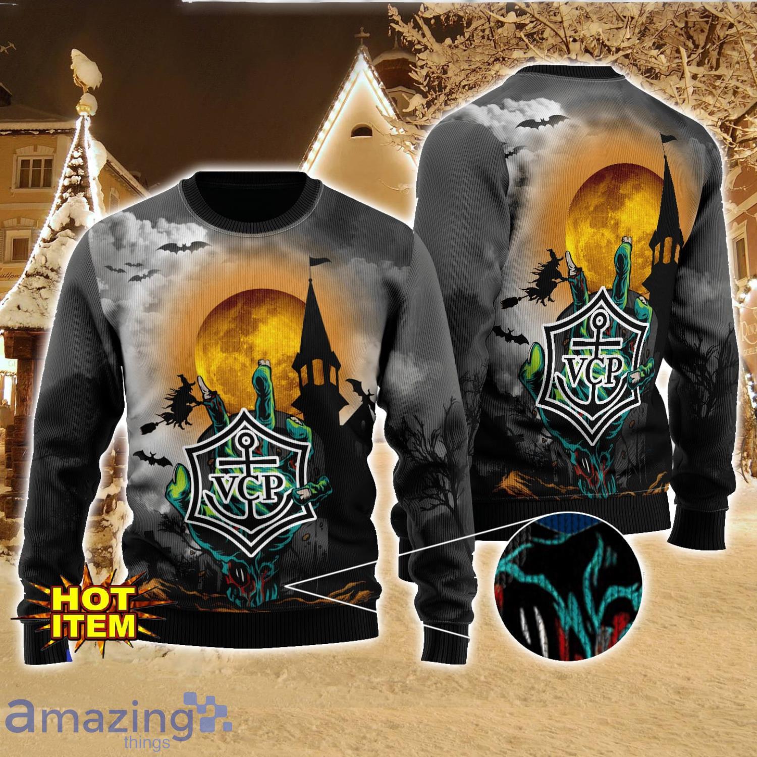 Veuve Clicquot Halloween 3D Sweater Halloween Gift For Men And Women image Veuve Clicquot Halloween 3D Sweater Halloween Gift For Men And Women Product Photo 1