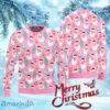 Vintage Santa Claus Pink Christmas Ugly Christmas Sweater Gift Knitting Sweater