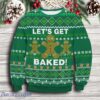 Weed Lets Get Baked Christmas Ugly Sweater Gift For Men And Women