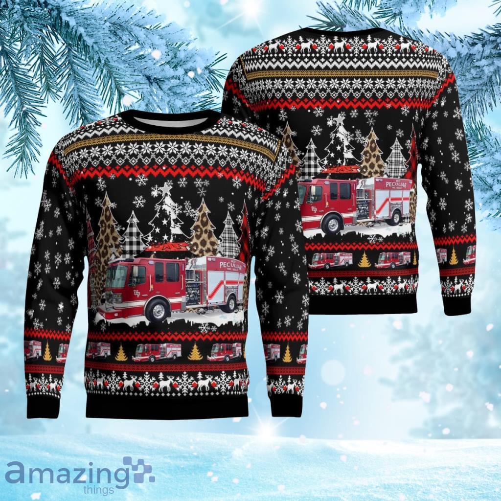 West Peculiar Fire Protection District Christmas Ugly Sweater 3D Gift For Men And Women image West Peculiar Fire Protection District Christmas Ugly Sweater 3D Gift For Men And Women Product Photo 1