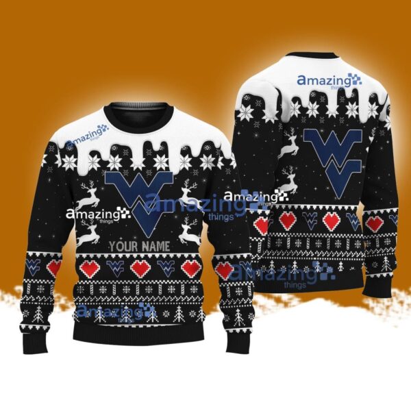 West Virginia Mountaineers NCAA custom name Knitting Pattern Ugly Sweater Chistmas Product Photo 1