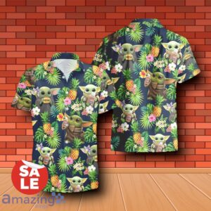 Whataburger Baby Yoda Tropical Flowery Hawaiian Shirt & Short Product Photo 2