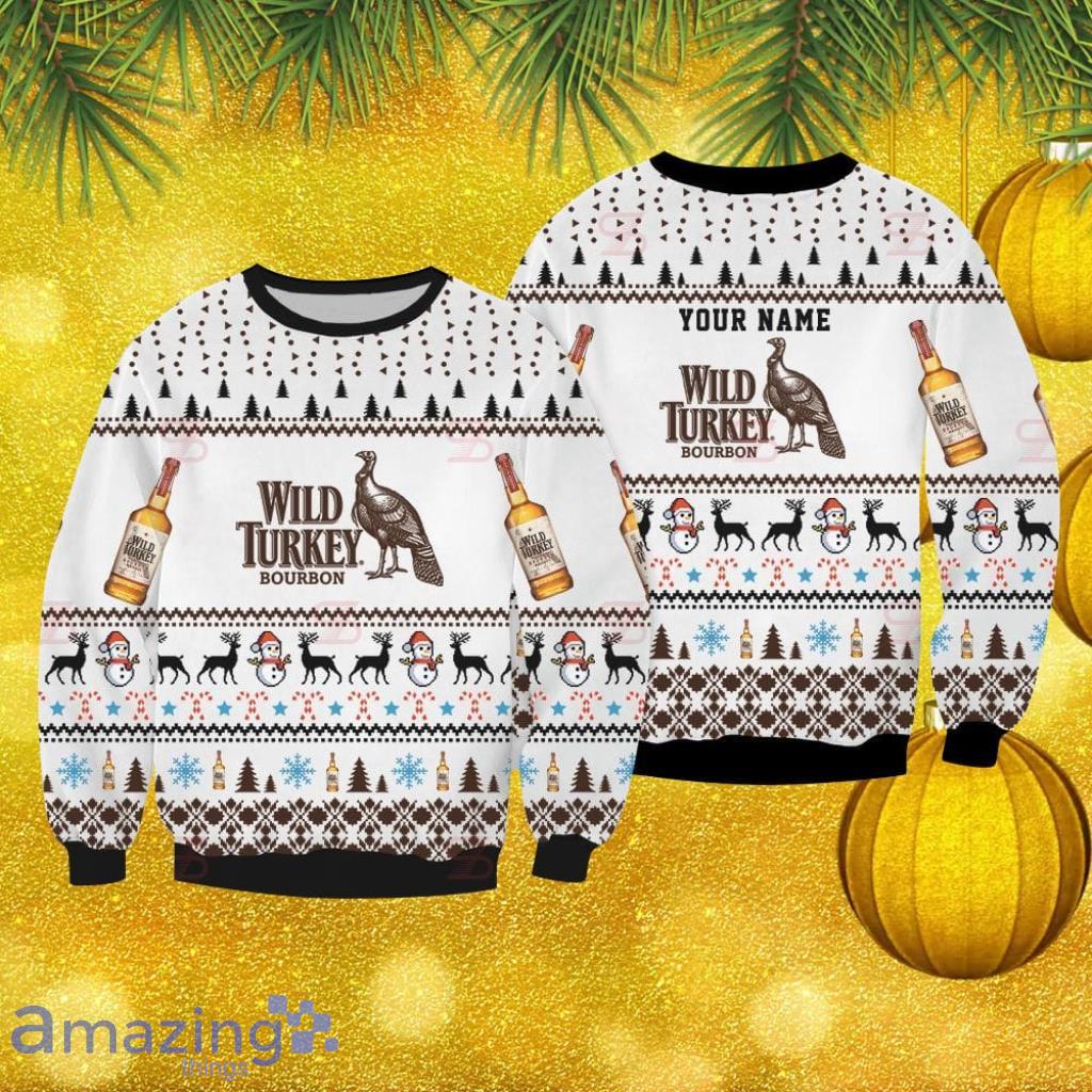 Wild Turkey Custom Christmas Ugly Sweater Christmas Gift For Men And Women image Wild Turkey Custom Christmas Ugly Sweater Christmas Gift For Men And Women Product Photo 1