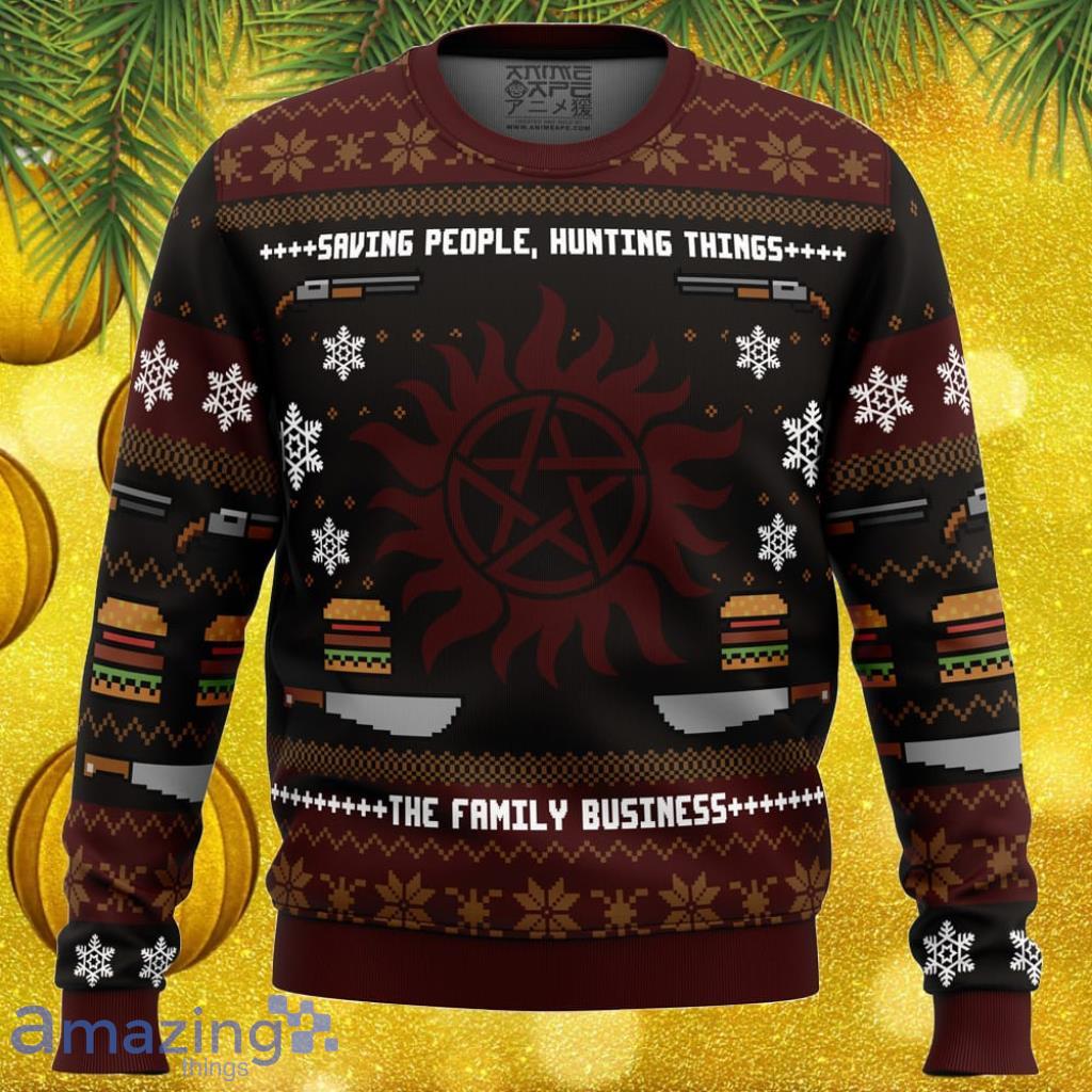 Winchester Christmas Supernatural Ugly Christmas Sweater Gift For Men And Women image Winchester Christmas Supernatural Ugly Christmas Sweater Gift For Men And Women Product Photo 1