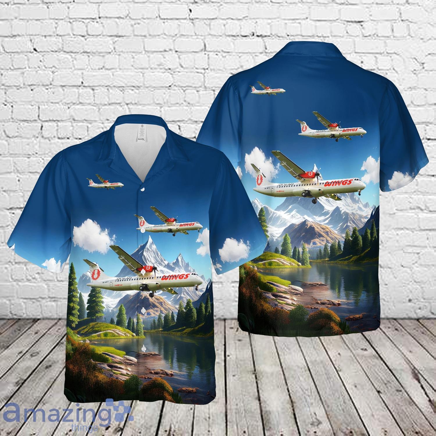 Wings Air ATR 72 500 Hawaiian Shirt image Wings Air ATR 72-500 Hawaiian Shirt Product Photo 1