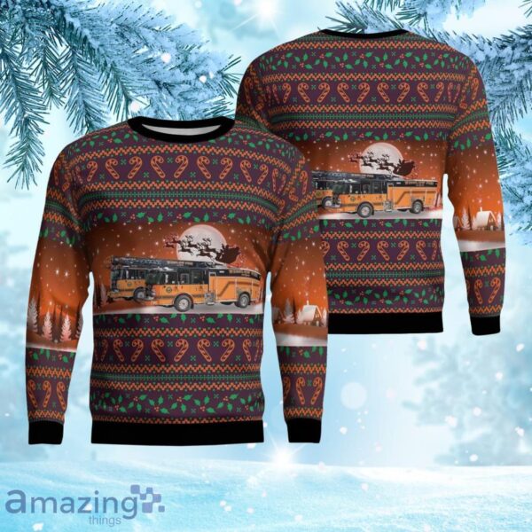 Winslow, Maine, Winslow Fire Department Christmas Ugly Sweater 3D Gift For Men And Women Product Photo 1