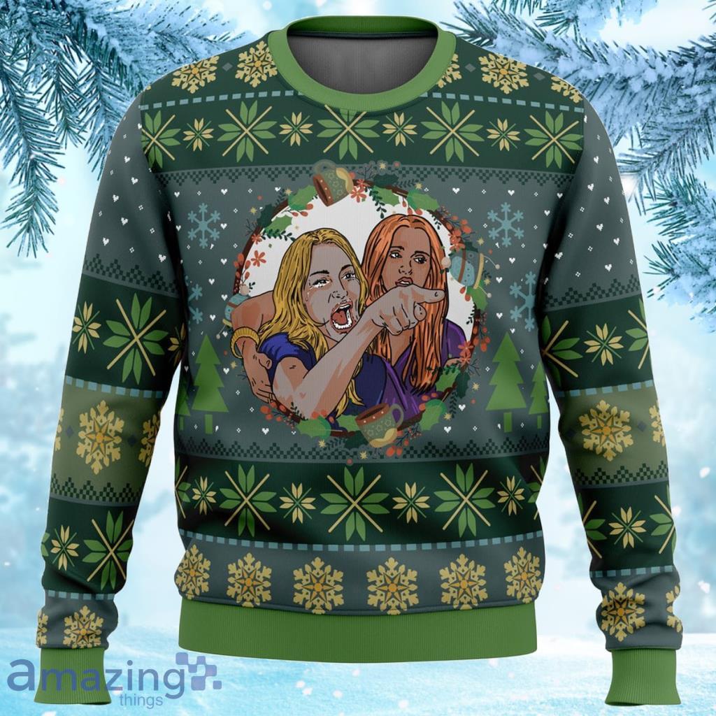 Woman Yelling At Cat Parody Ugly Christmas Sweater image Woman Yelling At Cat Parody Ugly Christmas Sweater Product Photo 1