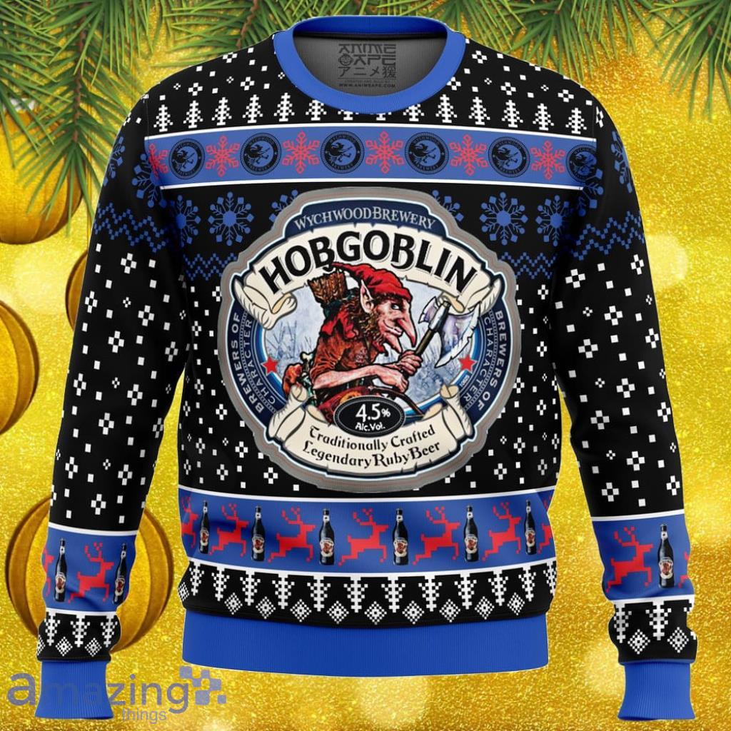 Wychwood Brewery Hobgoblin Ugly Christmas Sweater Gift For Men And Women image Wychwood Brewery Hobgoblin Ugly Christmas Sweater Gift For Men And Women Product Photo 1
