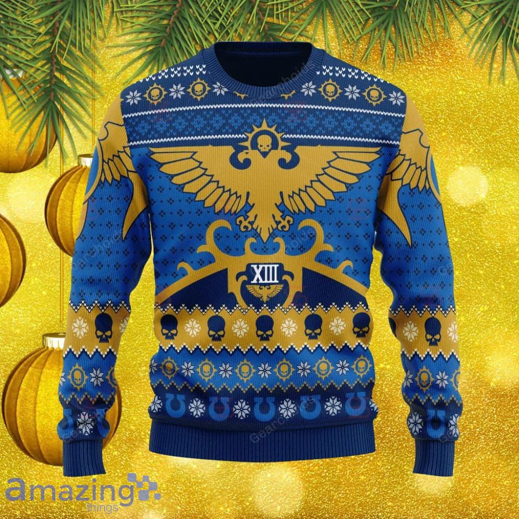 Xiii Legion Warhammer 40k Skull Iconic Ugly Sweater Christmas Sweatshirt Gift For Men And Women image Xiii Legion Warhammer 40k Skull Iconic Ugly Sweater Christmas Sweatshirt Gift For Men And Women Product Photo 1