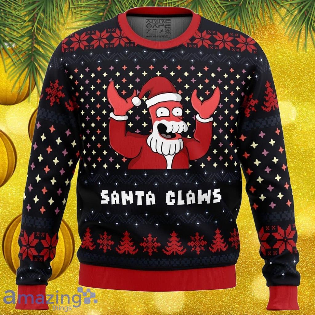 Xmas Christmas Ugly Sweater Santa Claws Zoidberg Futurama Ugly Christmas Sweater Gift For Men And Women image Xmas Christmas Ugly Sweater Santa Claws Zoidberg Futurama Ugly Christmas Sweater Gift For Men And Women Product Photo 1