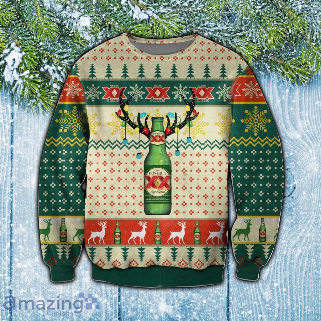 Xx Dos Equis Christmas Ugly Sweater 3D Gift For Men And Women image Xx Dos Equis Christmas Ugly Sweater 3D Gift For Men And Women Product Photo 1