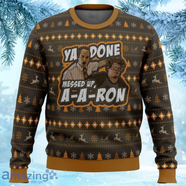 Ya Done Messed Up Aaron Key And Peele Ugly Christmas Sweater Product Photo 1