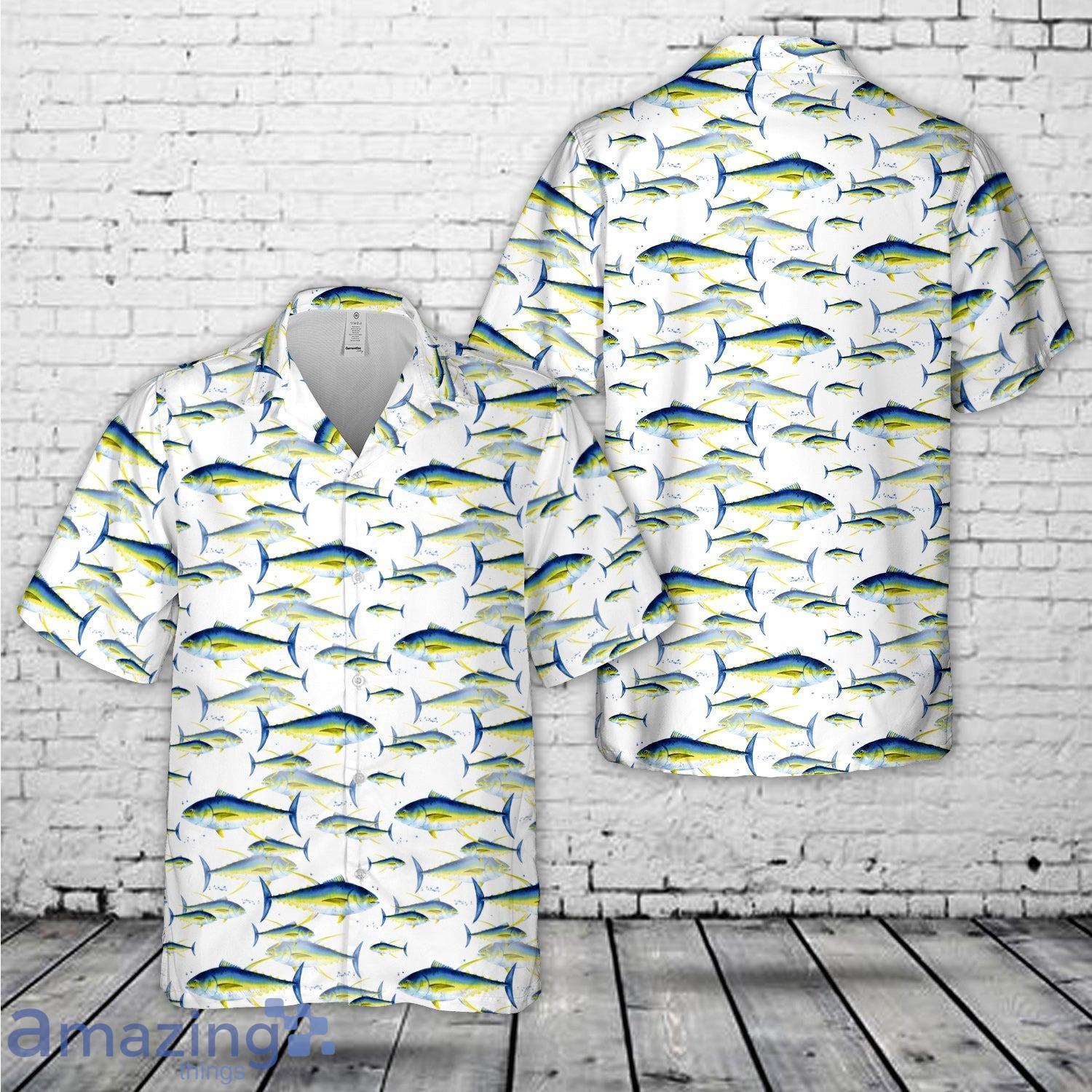 Yellowfin Tuna 3D Hawaiian Shirt image Yellowfin Tuna 3D Hawaiian Shirt Product Photo 1