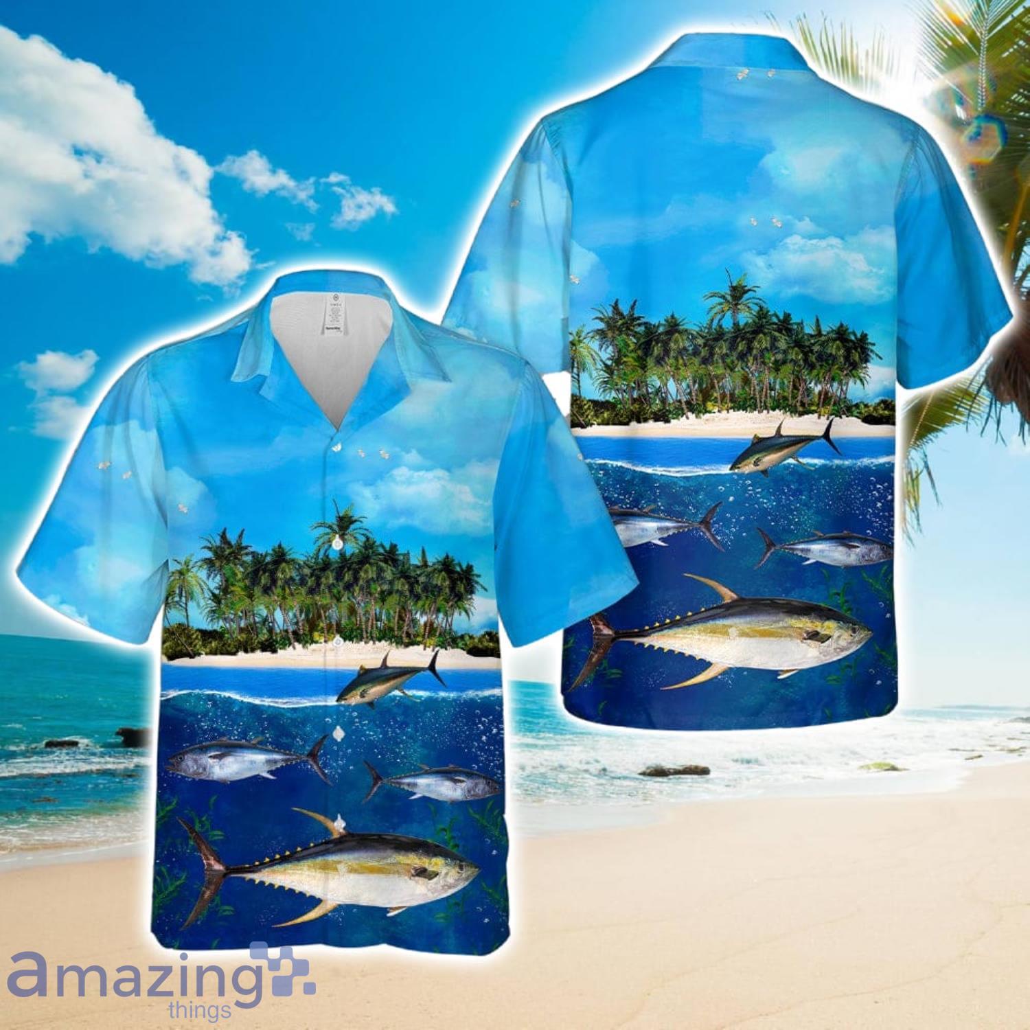Yellowfin Tuna Hawaiian Shirt Summer Holiday Gift image Yellowfin Tuna Hawaiian Shirt Summer Holiday Gift Product Photo 1