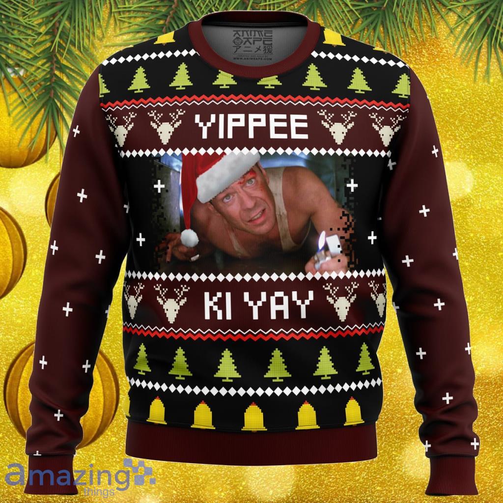 Yippee Ki Yay Ugly Christmas Sweater Gift For Men And Women image Yippee Ki Yay Ugly Christmas Sweater Gift For Men And Women Product Photo 1