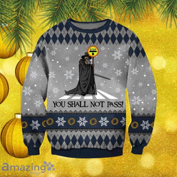 You Shall Not Pass Lord Of The Rings Ugly Chrismas Sweater Product Photo 1