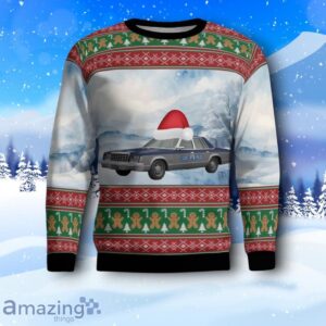 1980 Plymouth Gran Fury - Virginia State Police AOP Christmas Sweater Product Photo 2