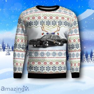 1981 Plymouth Gran Fury - Idaho State Police AOP Christmas Sweater Product Photo 2