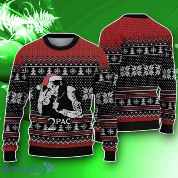 2 PAC Rapper 3D Ugly Christmas Sweatshirt Impressive Gift Product Photo 1