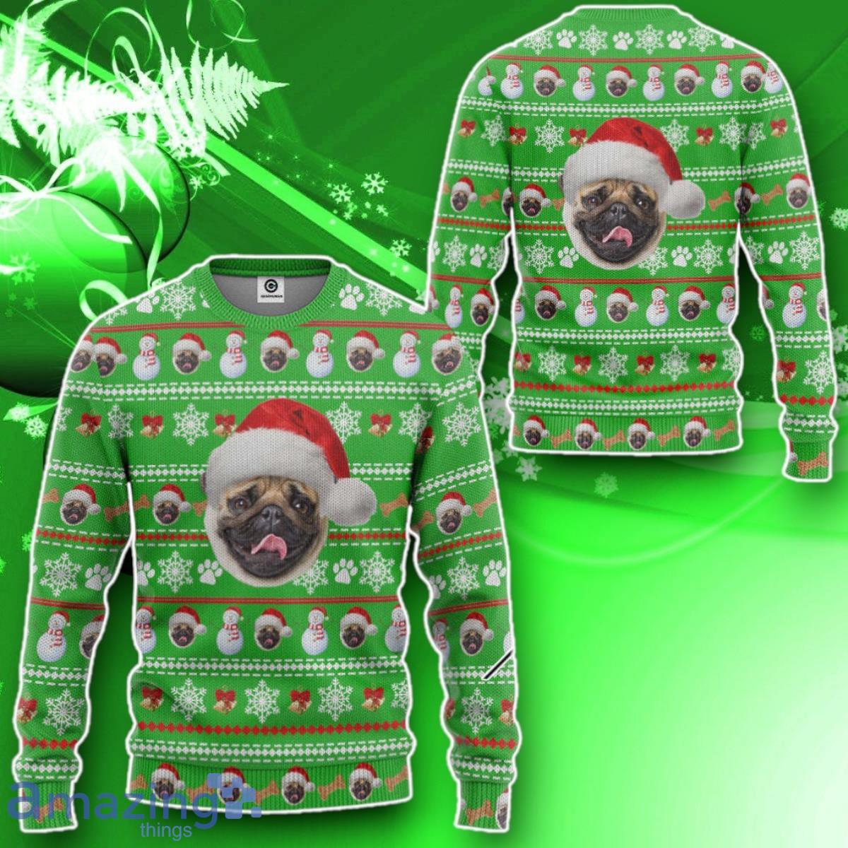 3D Dog Pet Christmas Custom Photo Ugly Sweater Impressive Gift image 3D Dog Pet Christmas Custom Photo Ugly Sweater Impressive Gift Product Photo 2