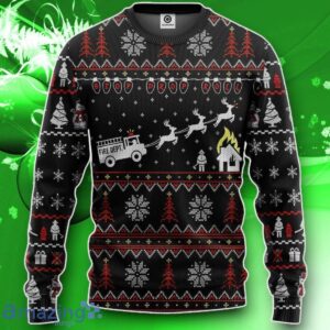 3D Firefighter FIRE DEPT Ugly Christmas Sweater Impressive Gift Custom Sweatshirt Apparel Product Photo 1