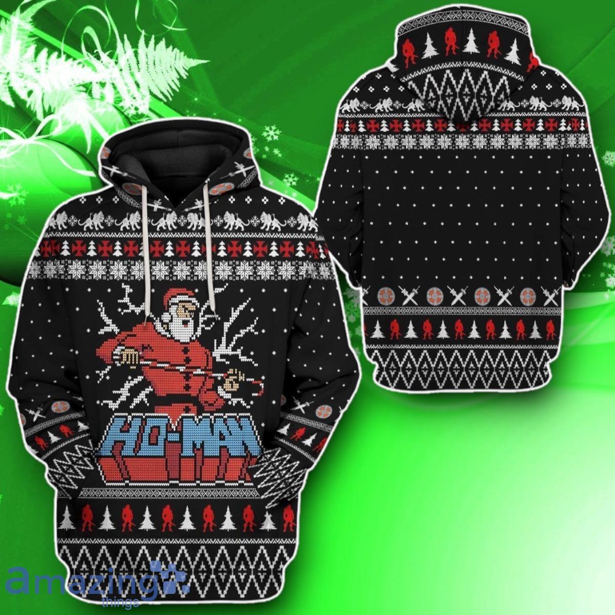3D Ho Man Ugly Christmas Sweater Impressive Gift Custom Tshirt Hoodie Apparel image 3D Ho Man Ugly Christmas Sweater Impressive Gift Custom Tshirt Hoodie Apparel Product Photo 2