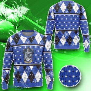 3D H.P Ravenclaw Crest Holiday Ugly Christmas Custom Ugly Sweater Product Photo 2