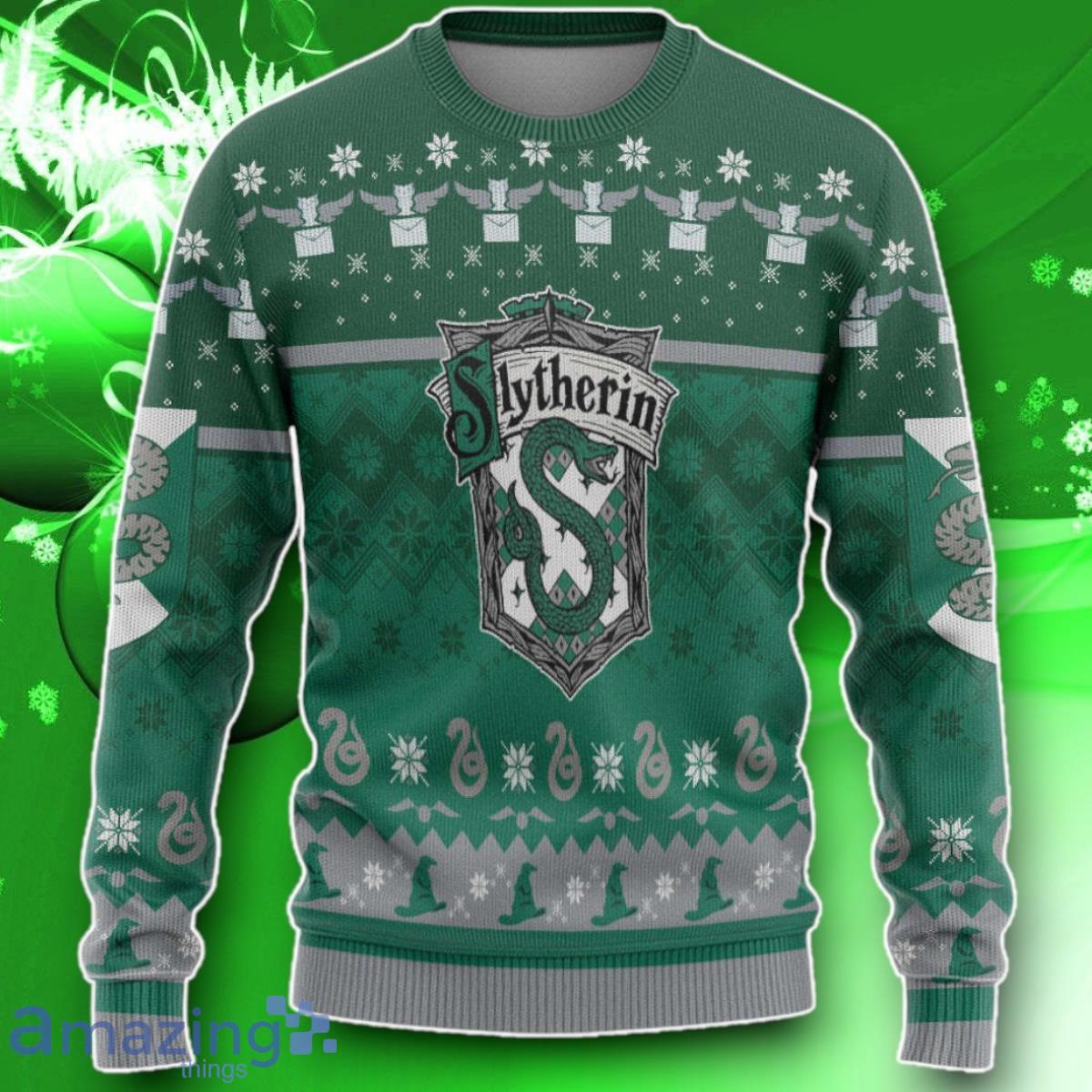3D H.P Slytherin Ugly Christmas Custom Ugly Sweater Impressive Gift For Men And Women image 3D H.P Slytherin Ugly Christmas Custom Ugly Sweater Impressive Gift For Men And Women Product Photo 1
